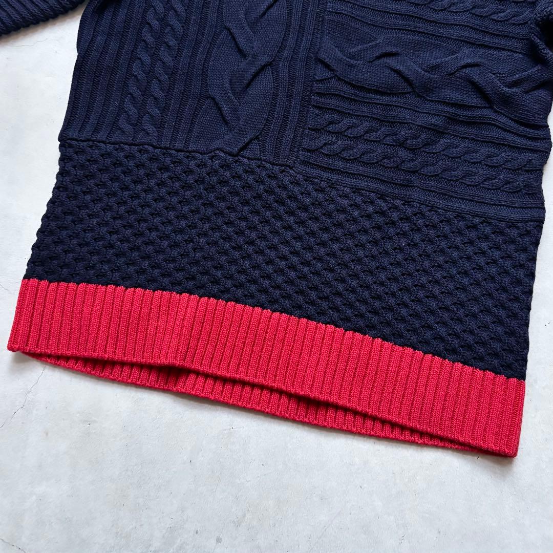   GOLF ハイネックニットセーター ロゴ刺繍 M