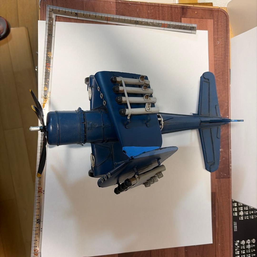 戦闘機 鉄製 置物 模型 飛行機 レトロ 手作り ブリキ ファイターF4U