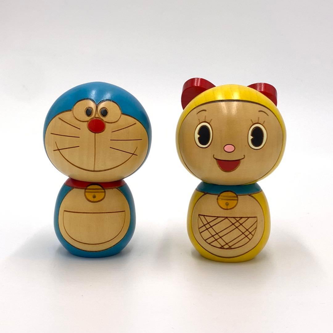 【箱付・正規品】卯三郎こけし ドラえもん ＆ ドラミちゃん セット 伝統工芸
