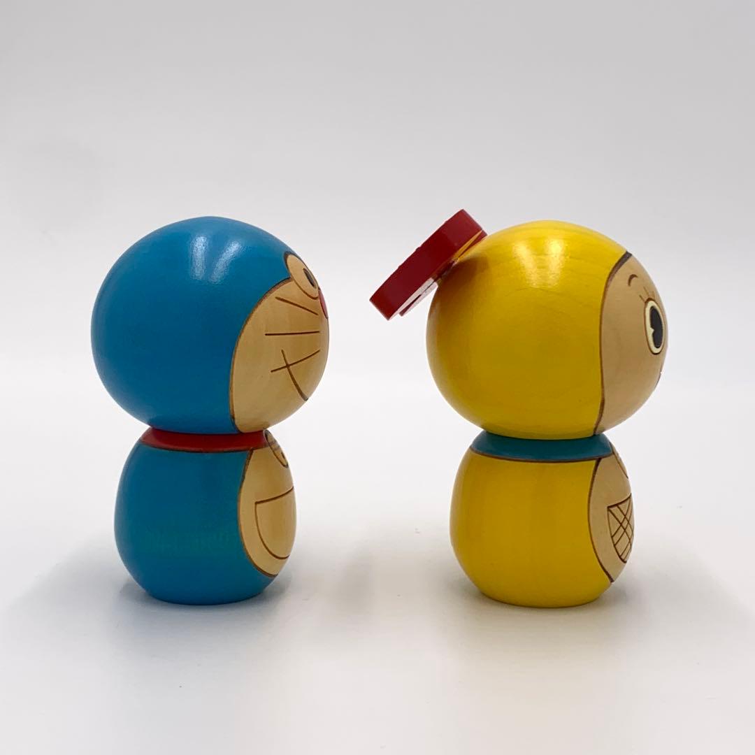 【箱付・正規品】卯三郎こけし ドラえもん ＆ ドラミちゃん セット 伝統工芸
