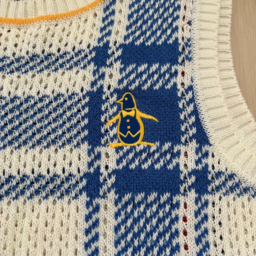 Munsingwear チェック柄　ベスト Mサイズ