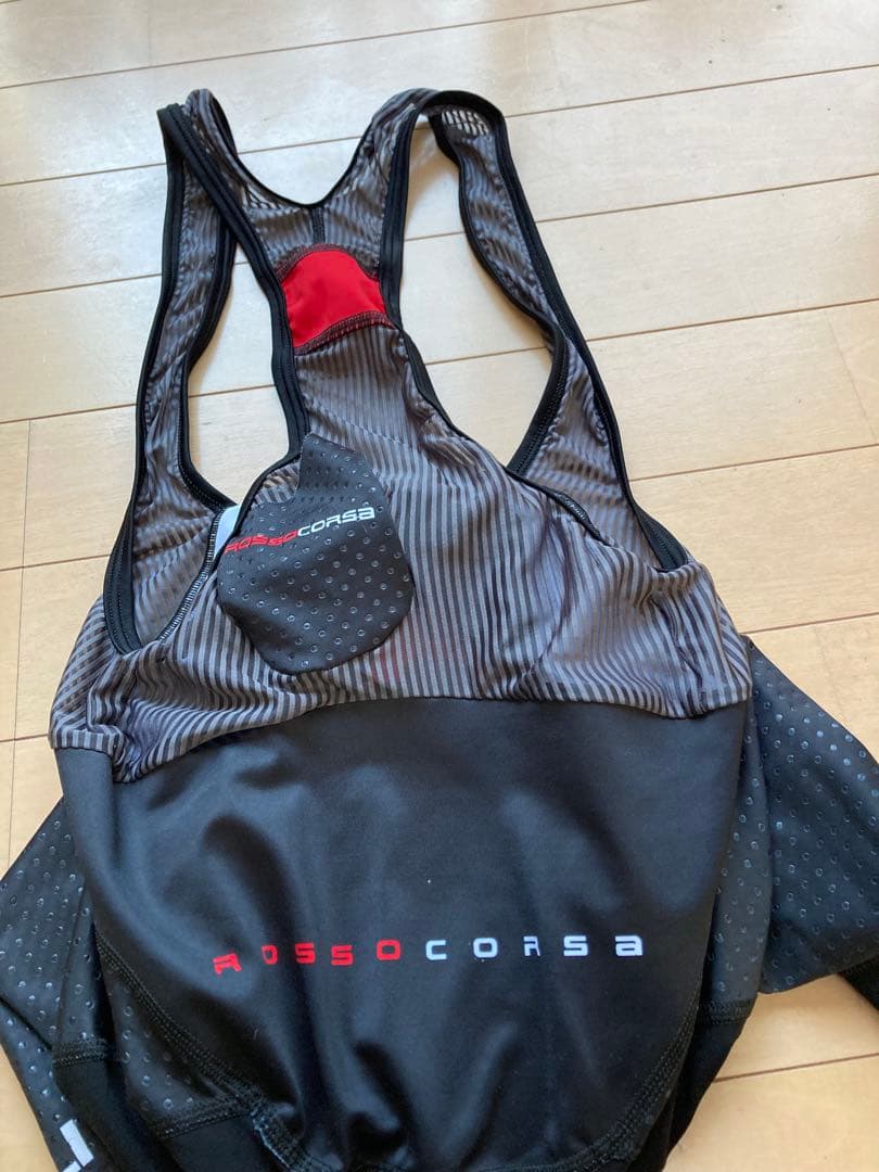 Castelli Rosso Corsa ビブタイツ M ブラック/グレー