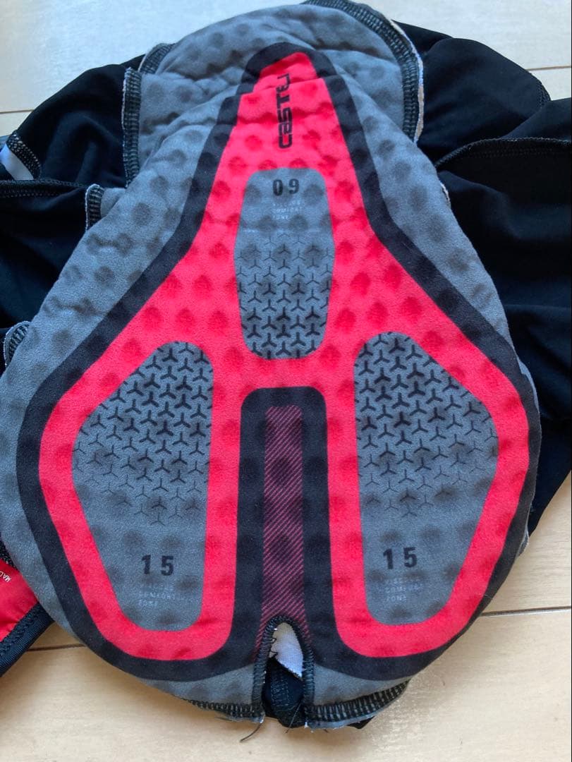 Castelli Rosso Corsa ビブタイツ M ブラック/グレー