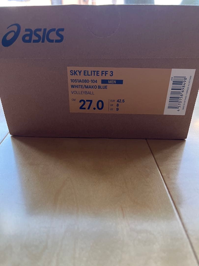 ASICS バレーボールシューズ ホワイト/ゴールド 限定モデル　27.0