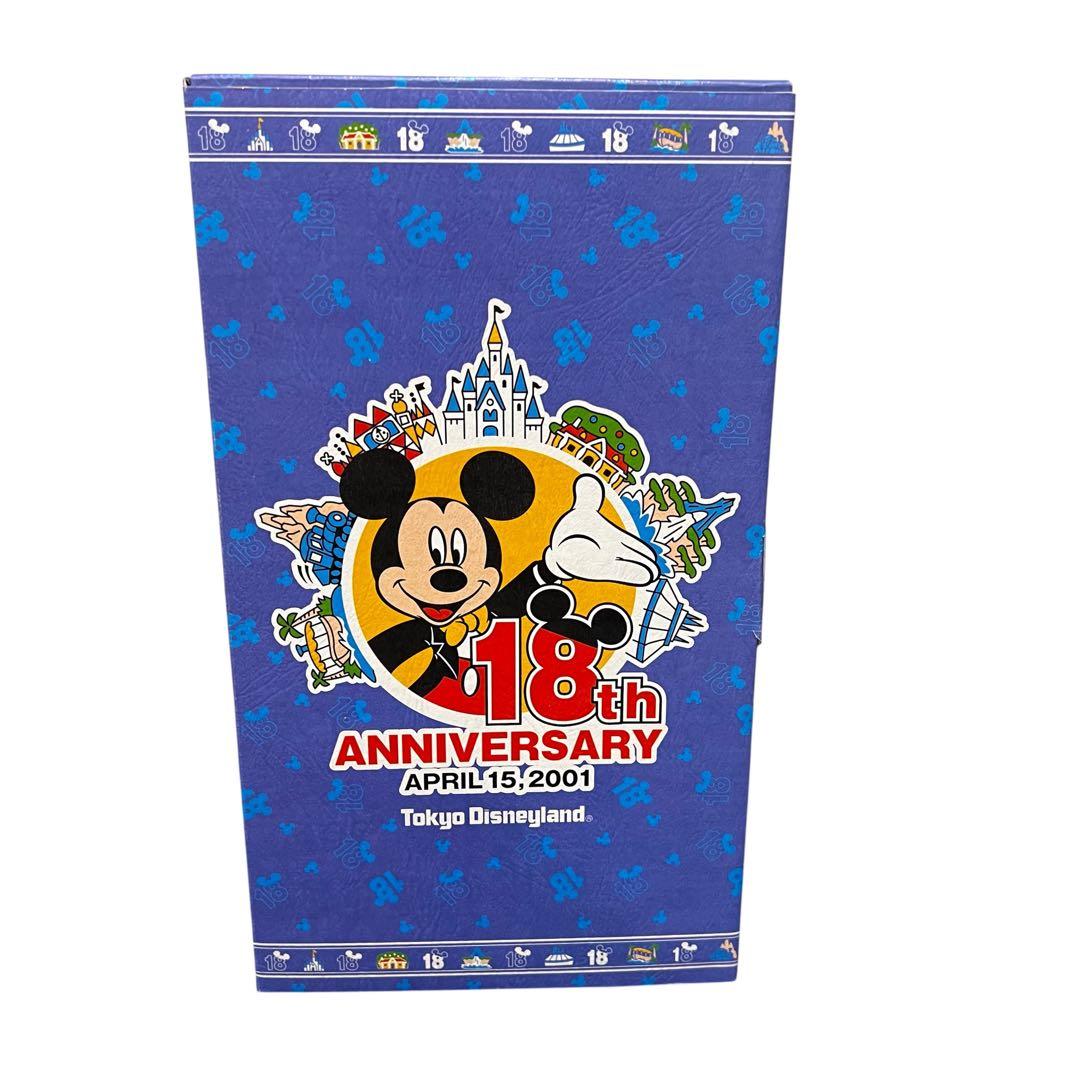希少！TDL 18周年 ミッキーぬいぐるみ (ピンバッチ付) 保存状態◎