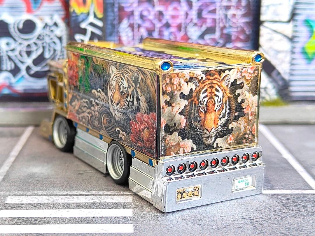 ホットウィールカスタム デコトラ 金メッキアルミリム☆段リム1トミカ改造