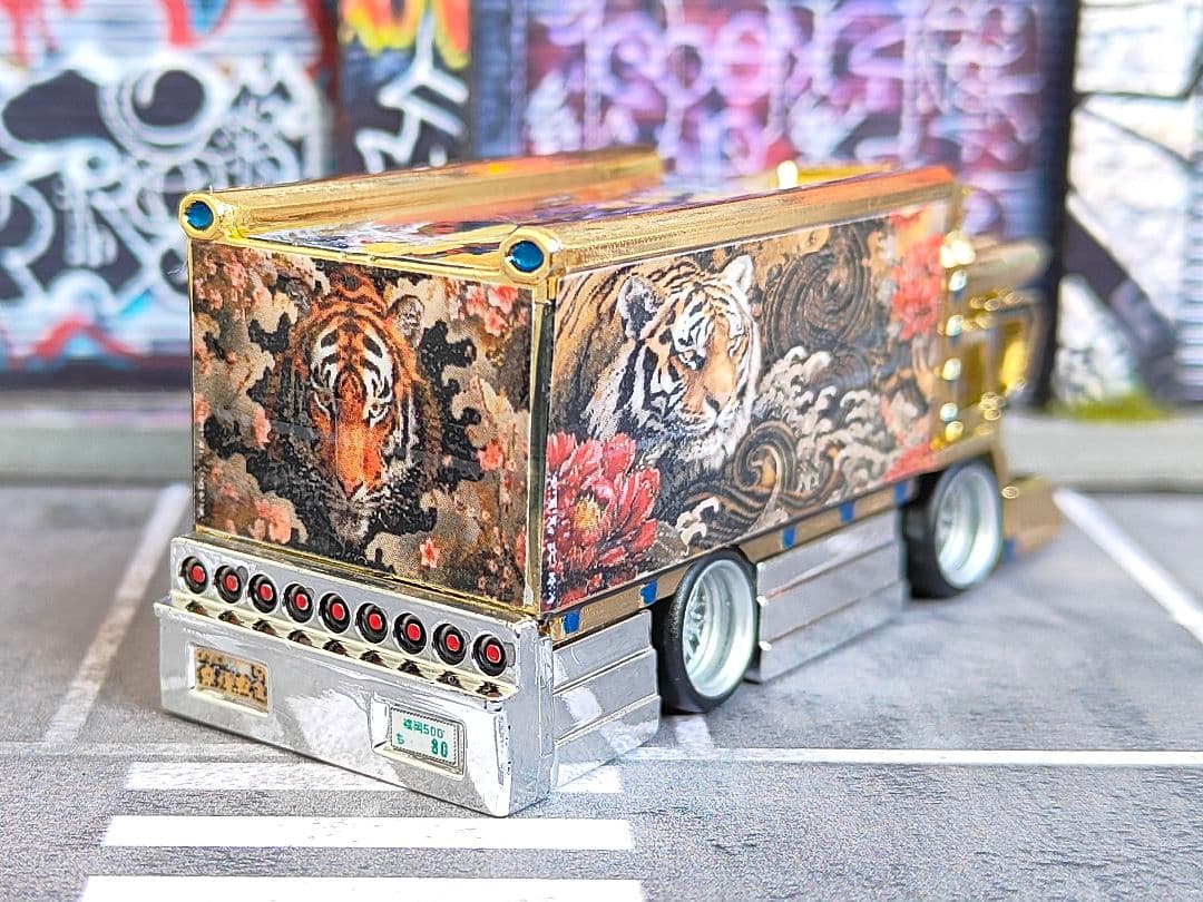 ホットウィールカスタム デコトラ 金メッキアルミリム☆段リム1トミカ改造