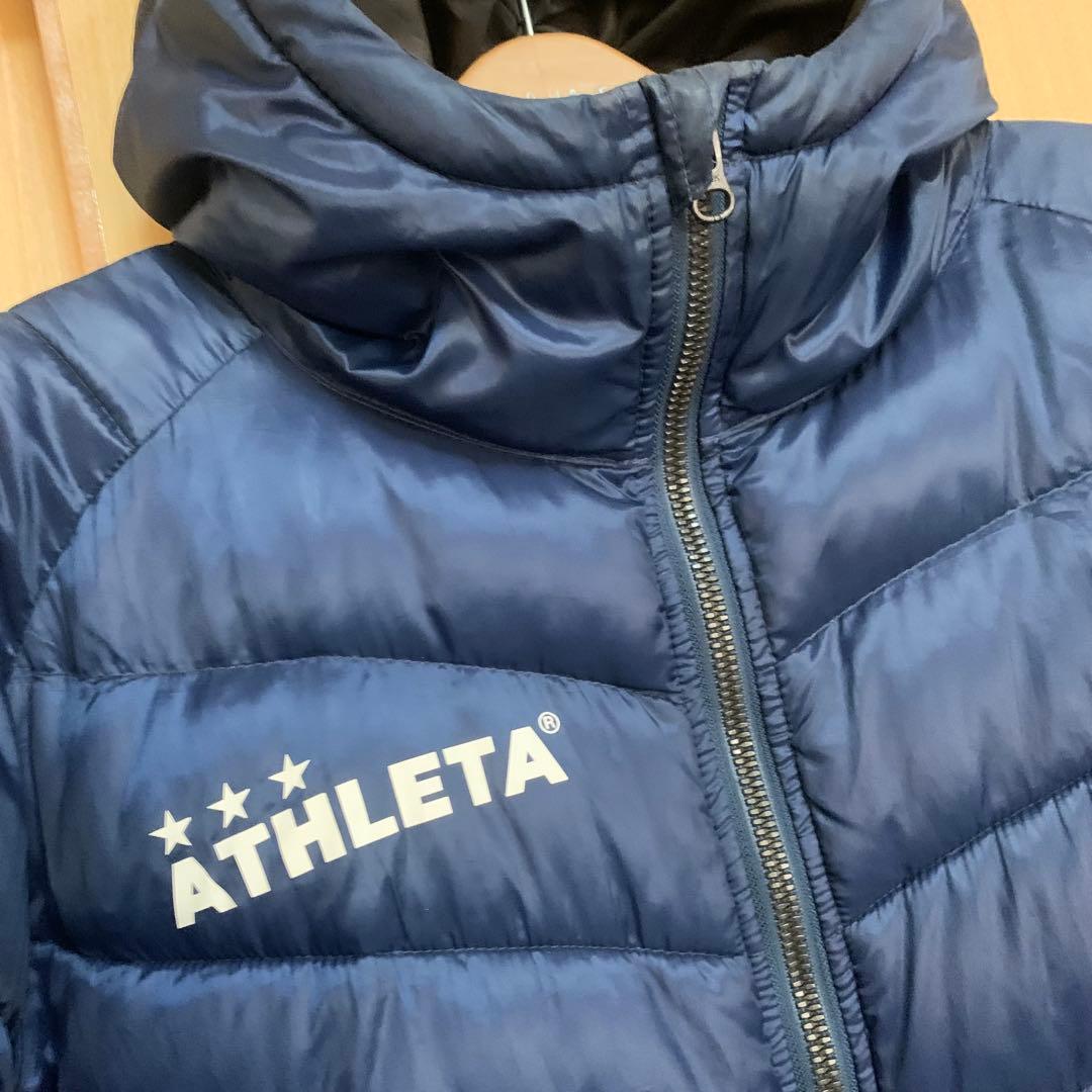 アスレタ ATHLETA ベンチコート 中綿コート 希少 Ssize /ネイビー