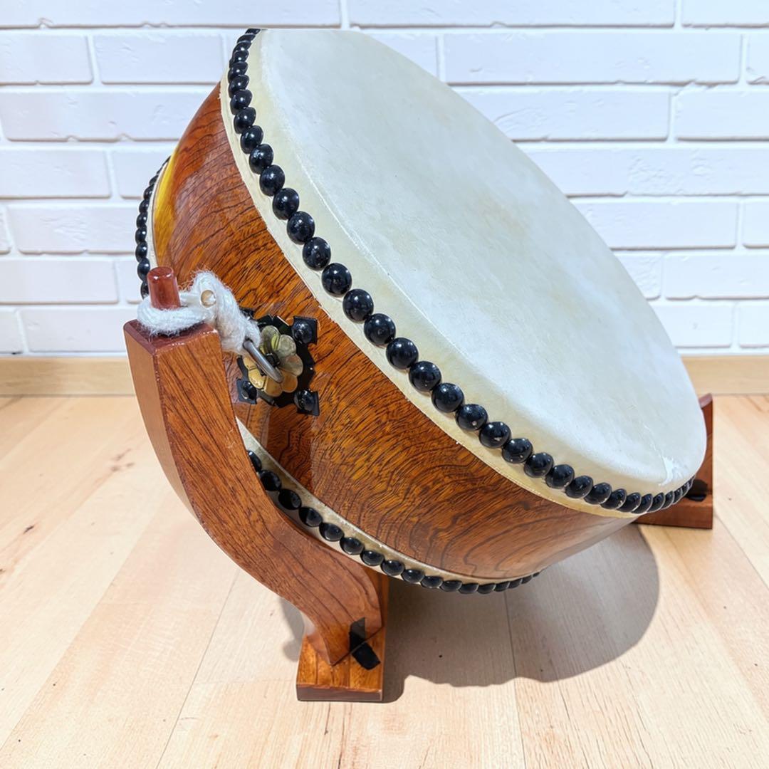 和太鼓 平胴太鼓 1尺2寸 36cm スタンド付き バチ付き セット 木製台