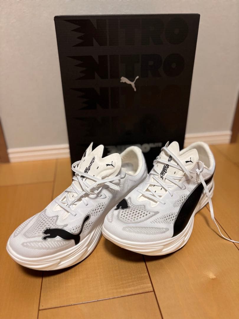 【美品】PUMA ディヴィエイトニトロエリート4 27.5cm 走行20km