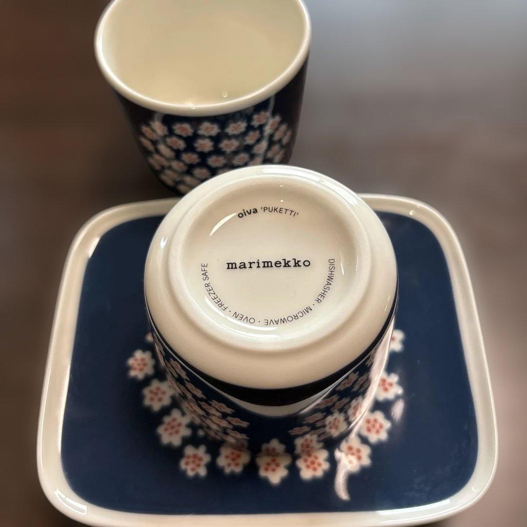 marimekko 花柄食器セット 3点＋トートバッグ