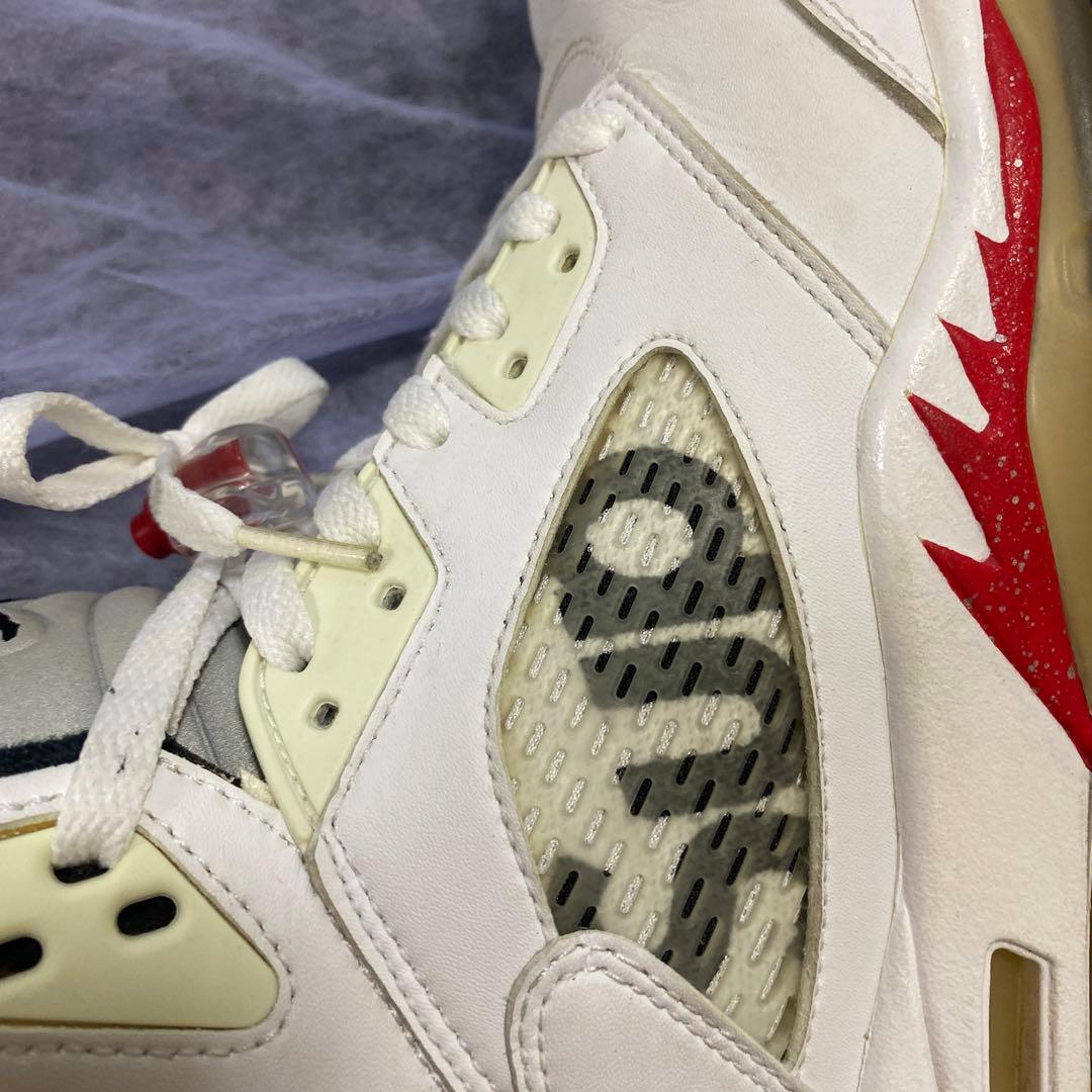Air Jordan 5 ホワイト supreme サイズ28.5 US10.5