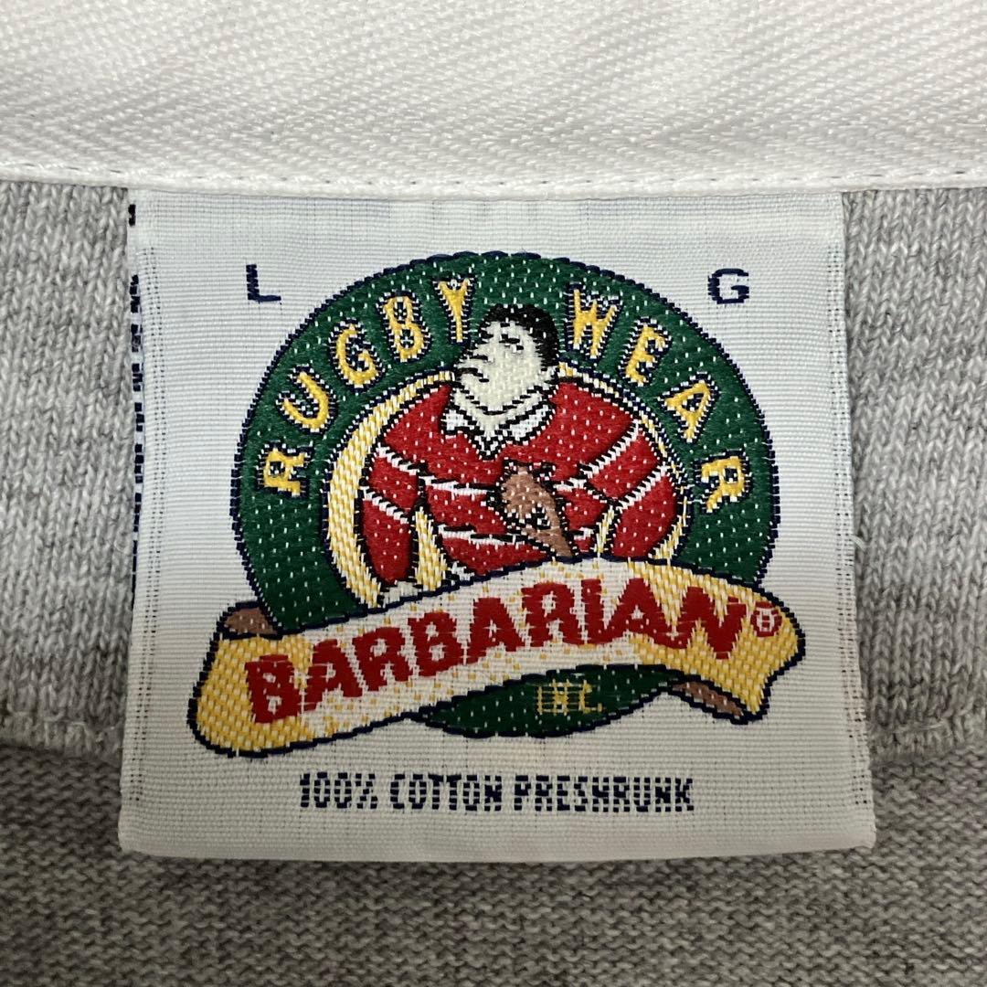 ◆【綺麗】BARBARIAN｜バーバリアン，ラガーシャツ，七分袖，厚手