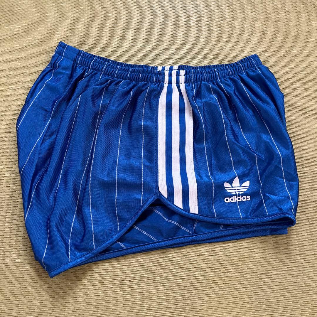 80s adidas デサント ストライプショートパンツ