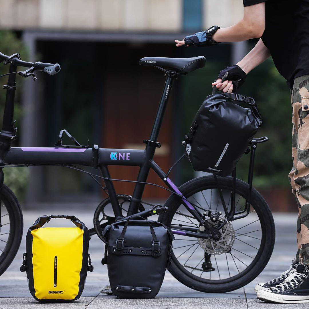 パニアバッグ   大容量　ブラック　自転車　サイドバッグ   黒　7ℓ  ③