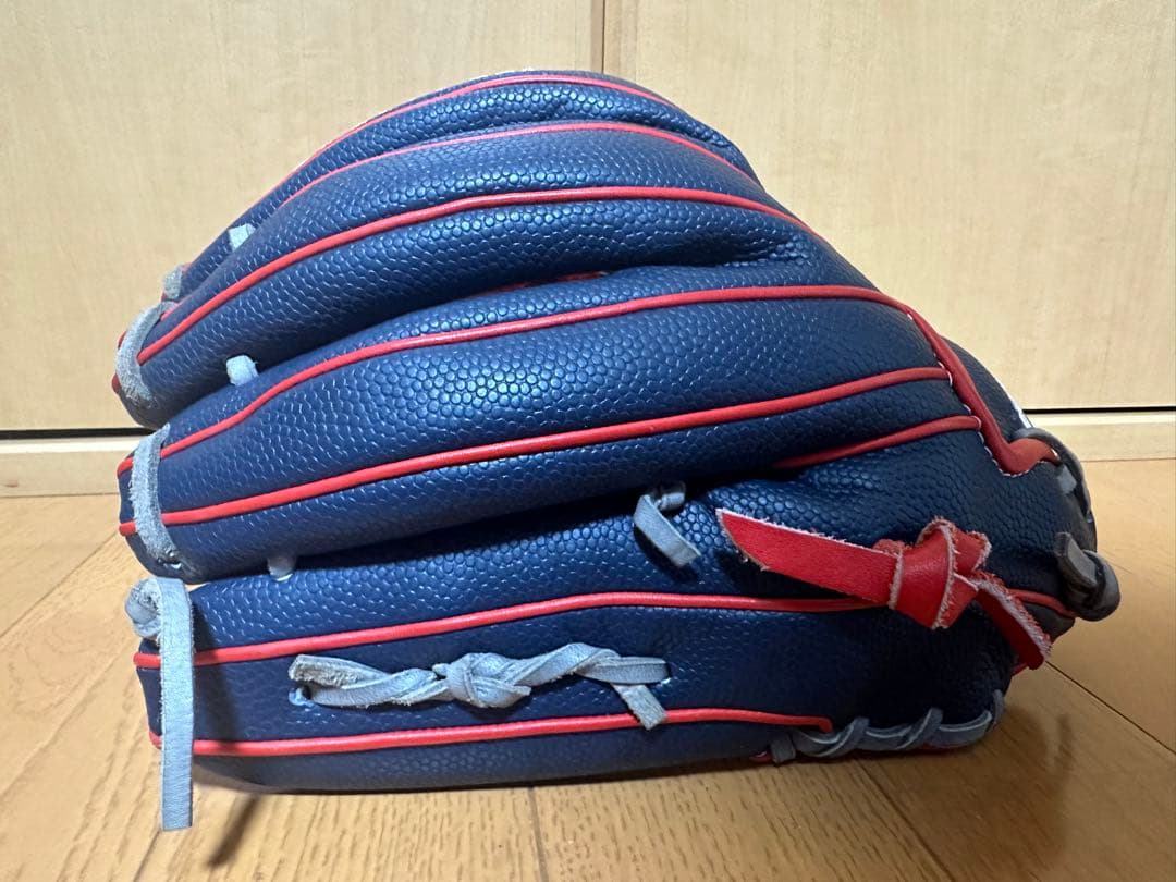 Wilson ウィルソン 軟式 87型 型付け済み ネイビー/レッド