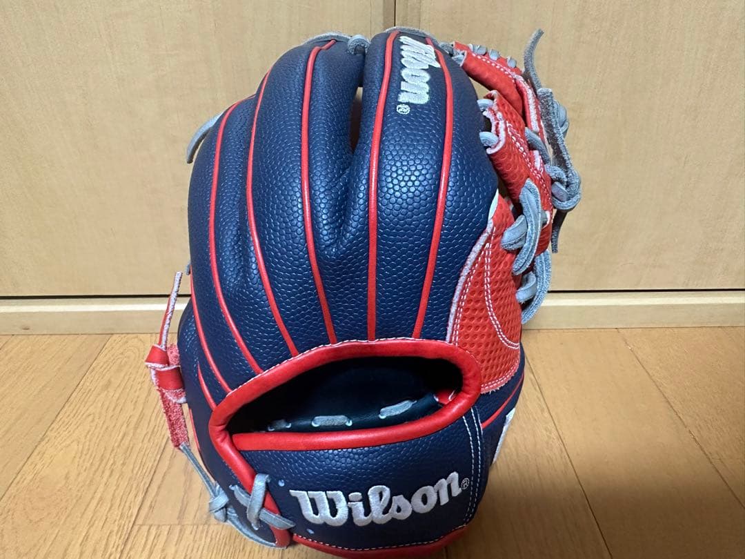 Wilson ウィルソン 軟式 87型 型付け済み ネイビー/レッド