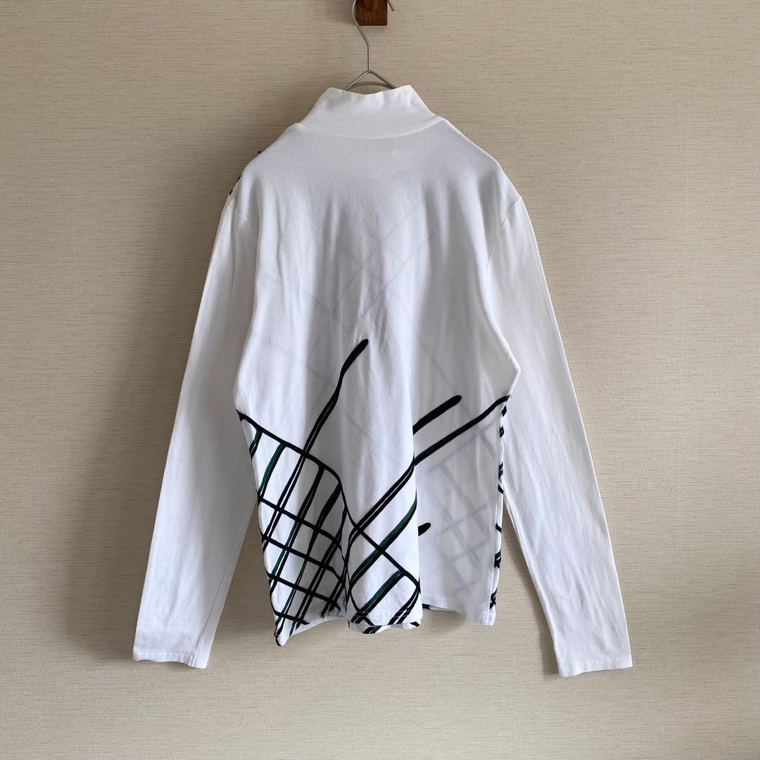 LANVIN SPORT 長袖ハイネックシャツ　ラインストーン　ロゴ　ゴルフ