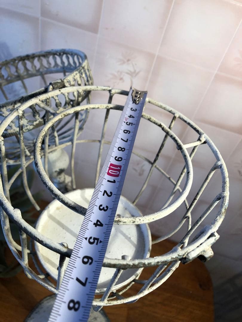 h バードケース　アイアンスタンド　ガーデニング雑貨アンティーク　シャビーシック