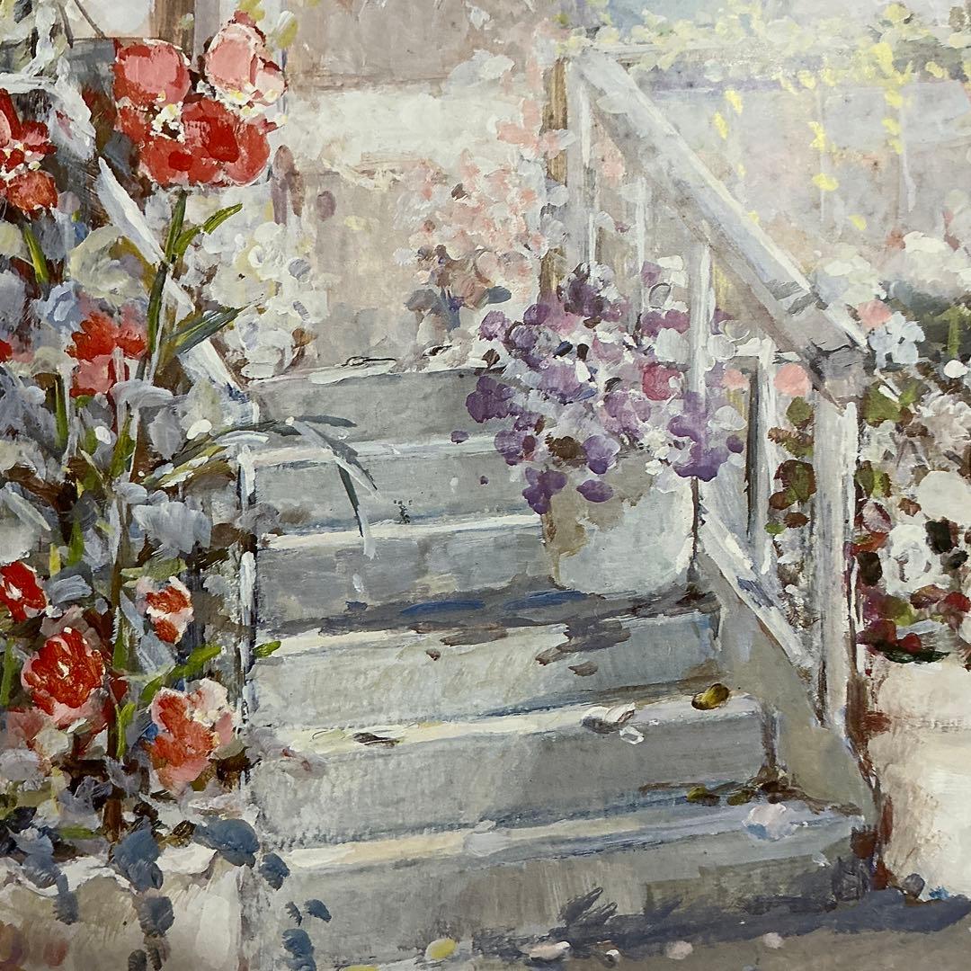 絵画・額縁・輸入雑貨・アンティーク・花・階段・インテリア・お洒落・複製画(印刷)