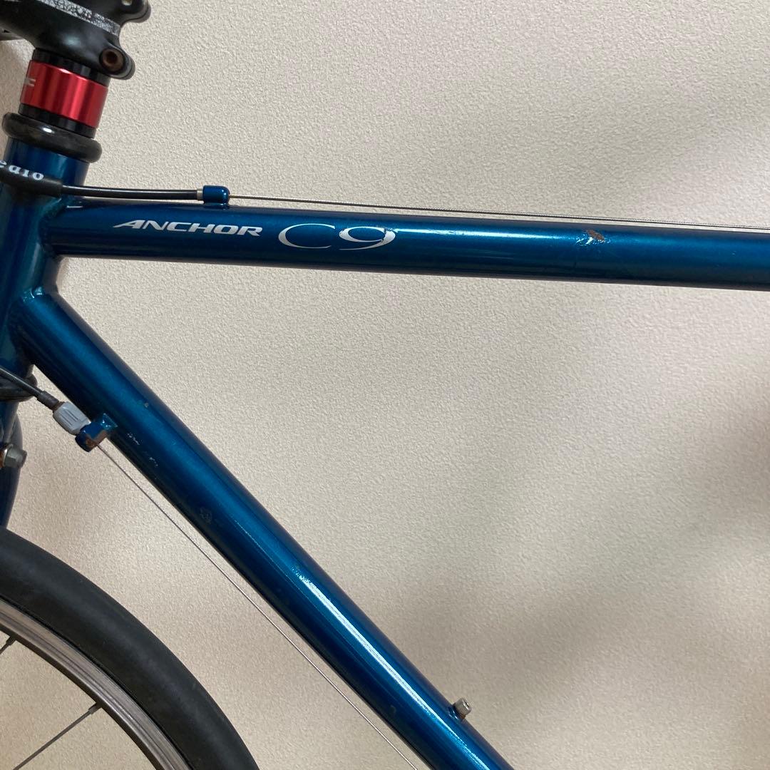 ANCHOR C9 シクロクロス クロモリ ブリヂストン 傷あり 実用車　青緑