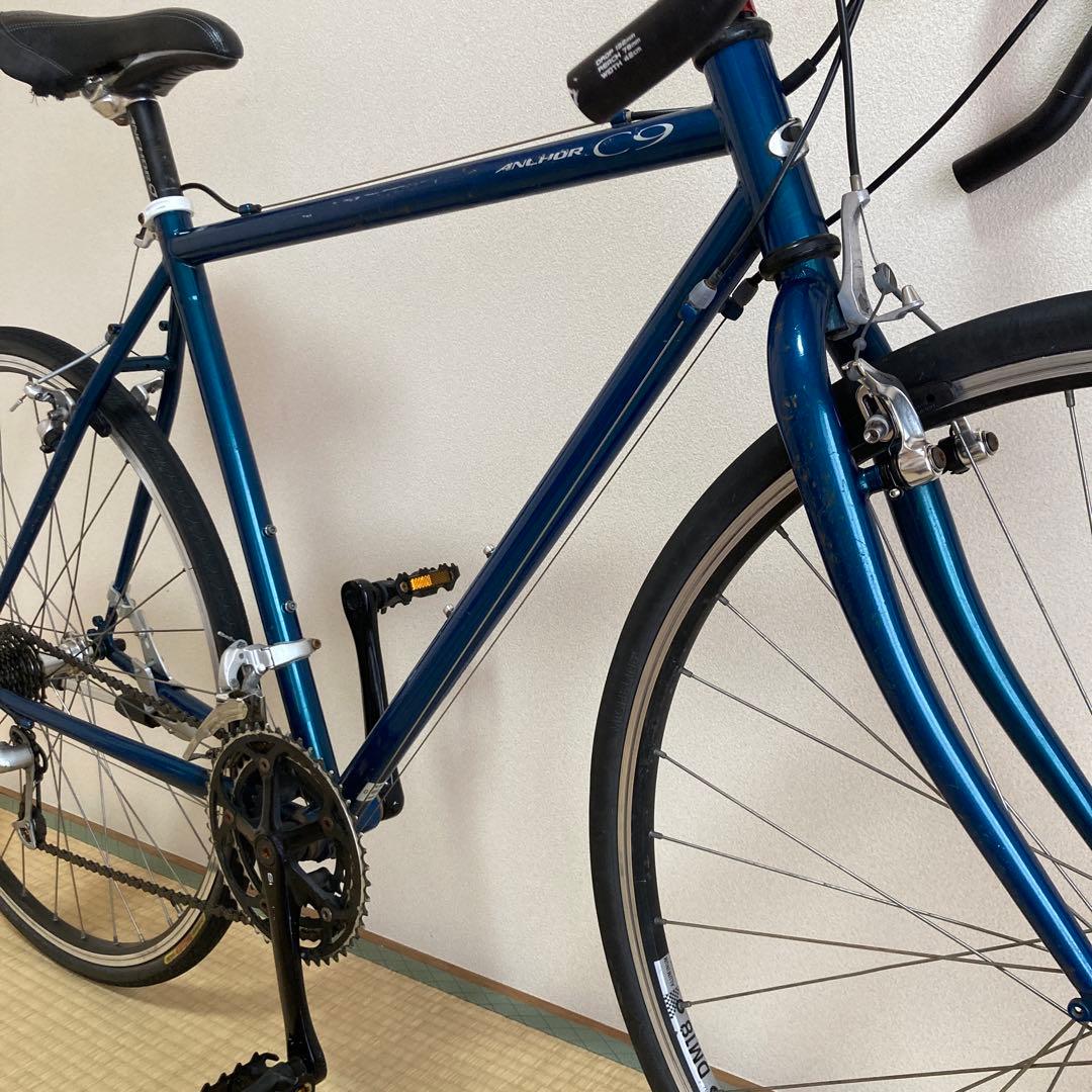 ANCHOR C9 シクロクロス クロモリ ブリヂストン 傷あり 実用車　青緑