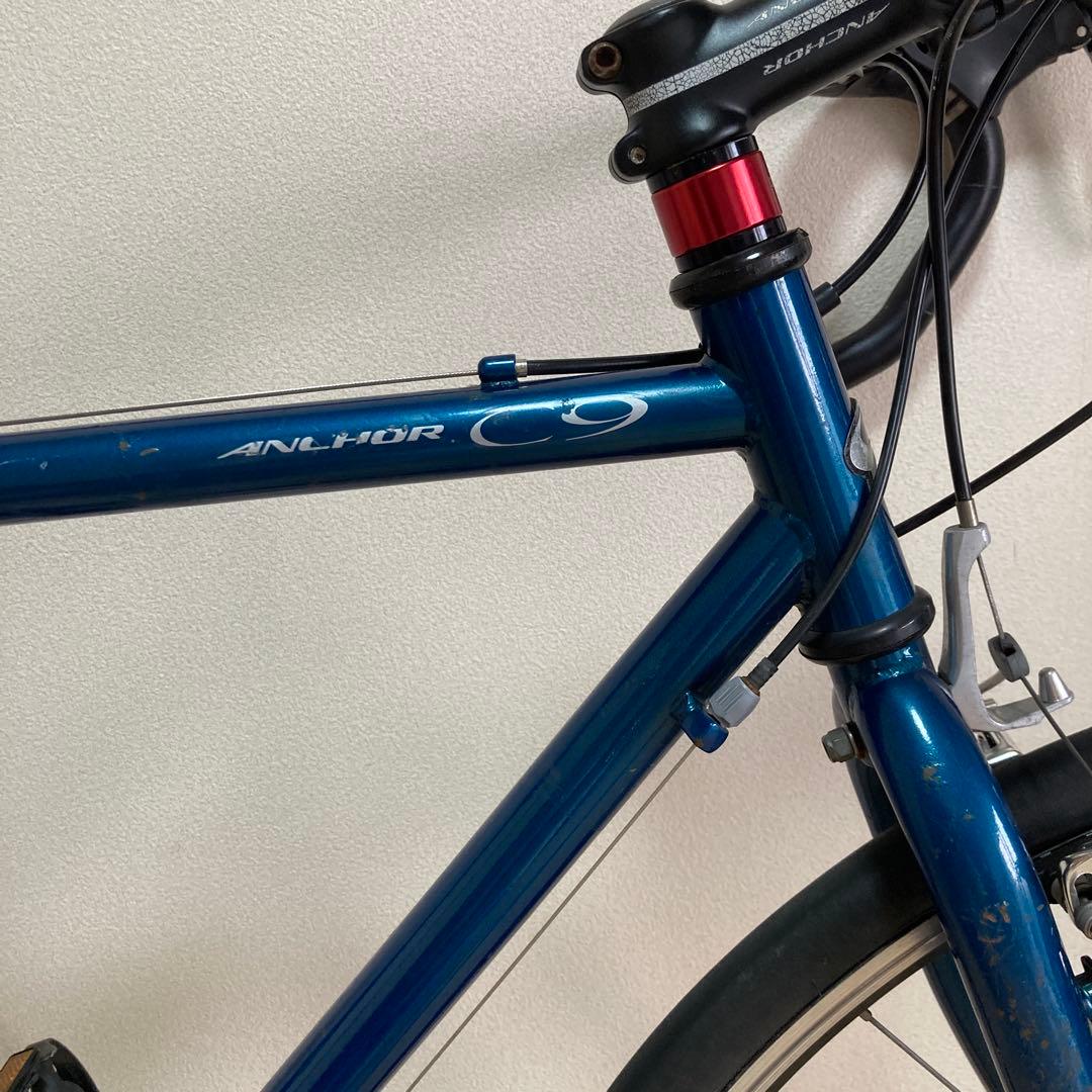 ANCHOR C9 シクロクロス クロモリ ブリヂストン 傷あり 実用車　青緑
