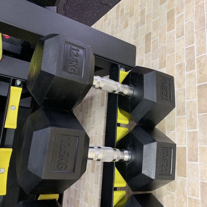 ラバーヘックス  ダンベル　　25kg 2個
