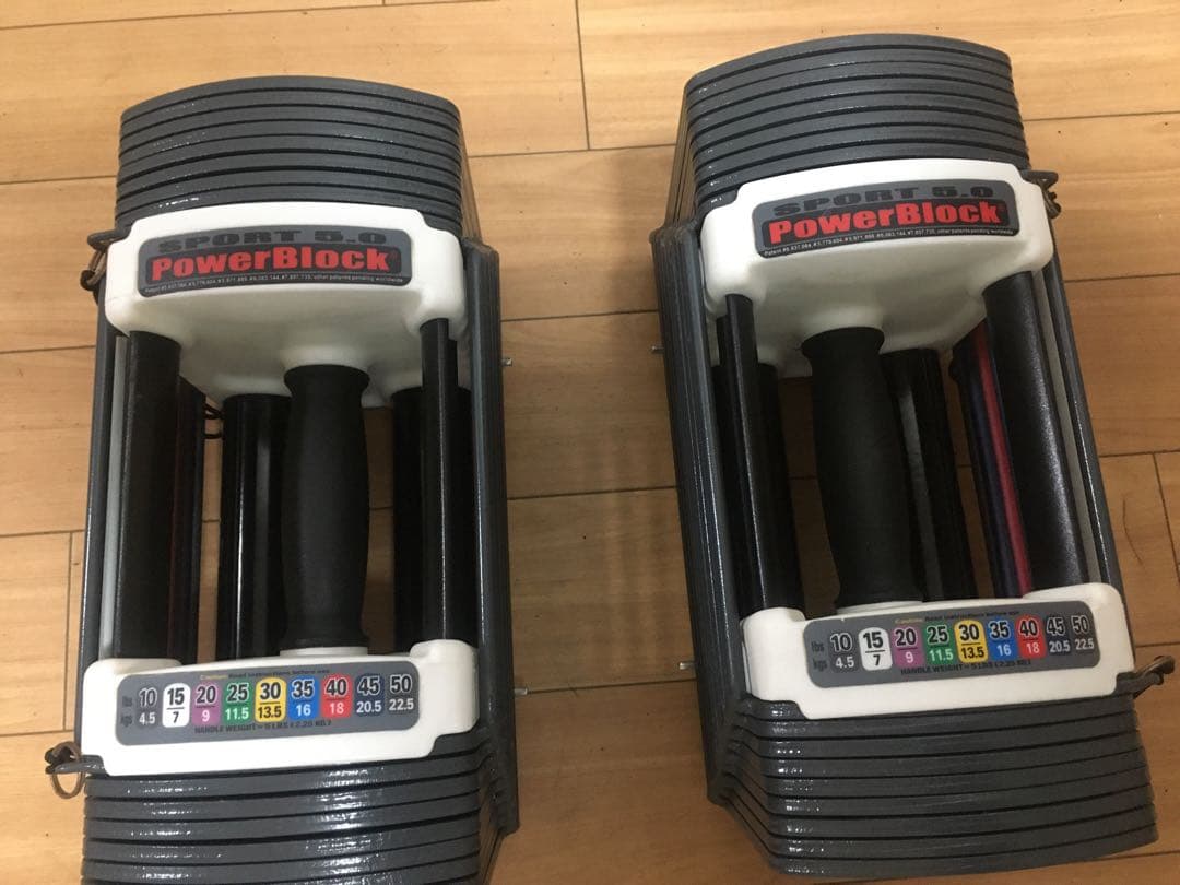 ①POWERBLOCK SPORT5.0パワーブロック ダンベル 23Kg×1個