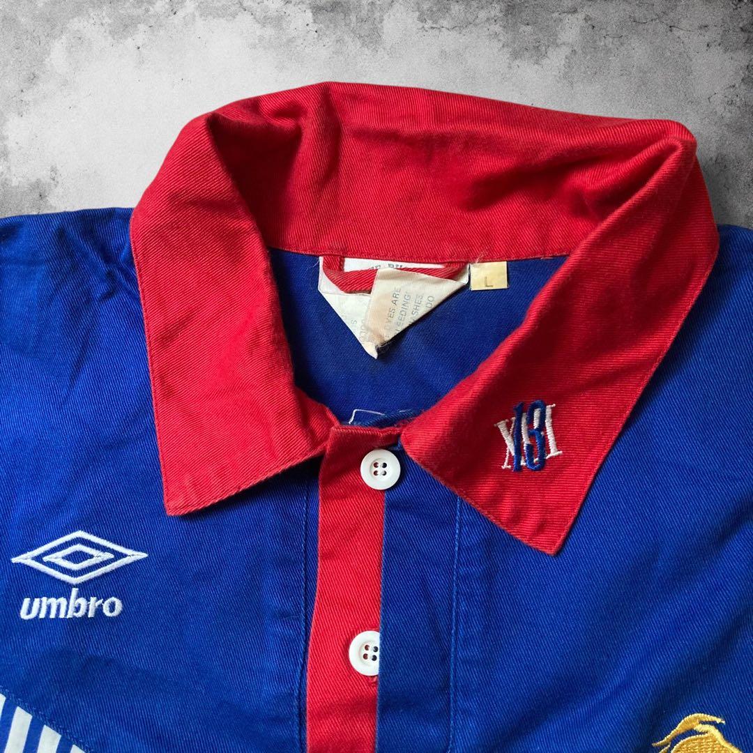 90s UMBRO 希少イギリス代表ラガーシャツ 刺繍 ヴィンテージ ラグビー