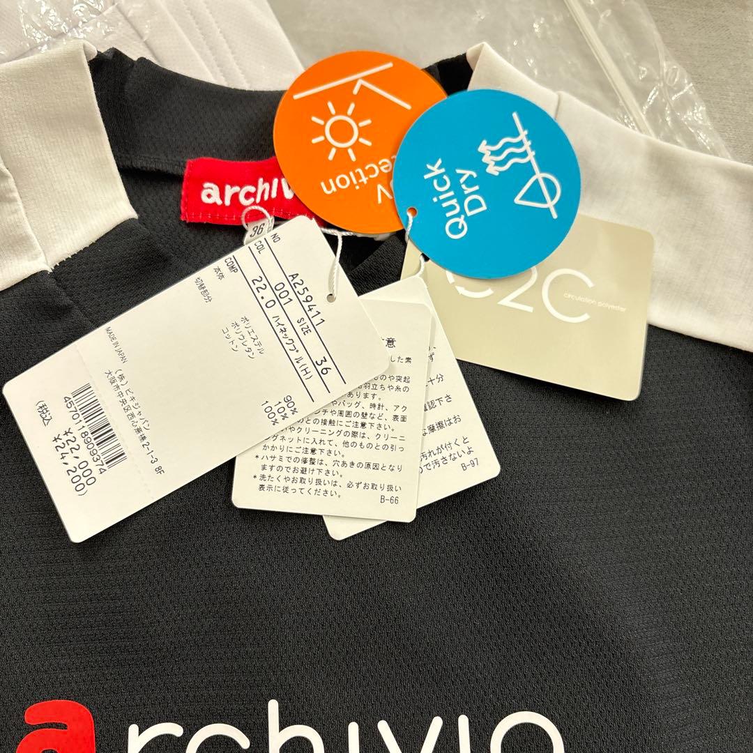 36 黒　ARCHIVIO レディース　 UV速乾ハイネックプルオーバー