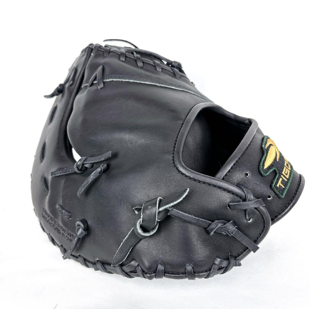【美品】TIGORA　ファーストミット　右投げ用　軟式グローブ 　ブラック