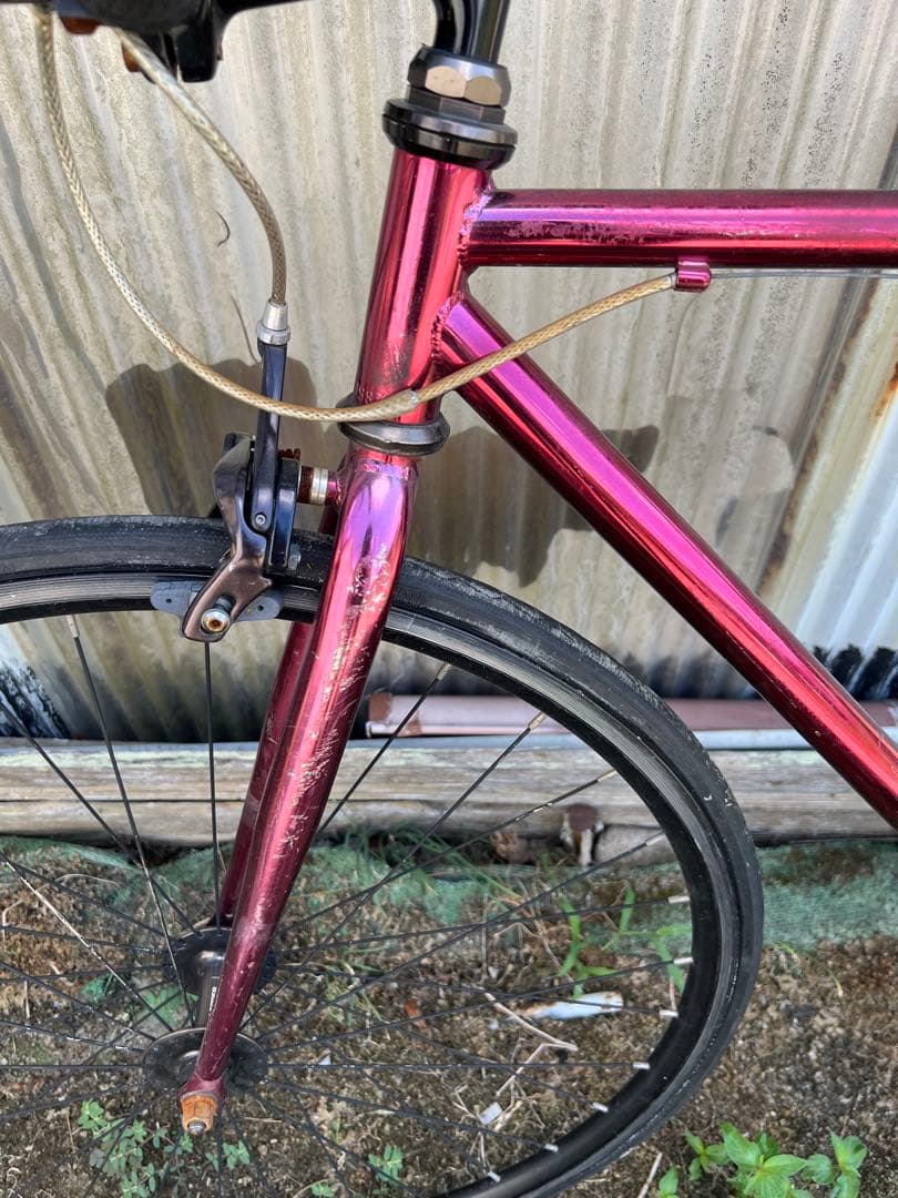 ピストバイク シングルスピード 自転車 パープル グラデーション