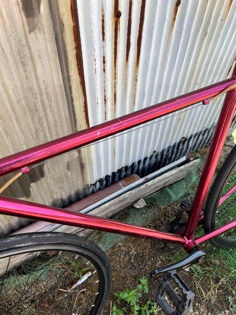 ピストバイク シングルスピード 自転車 パープル グラデーション