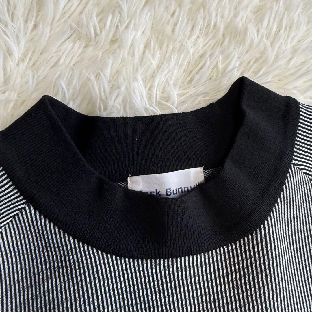 【ジャックバニー】美品 モックネック グレー メッシュ 2サイズ レディース