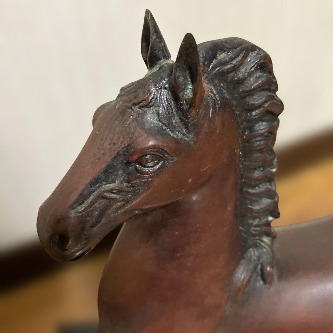 ☆高岡銅器昇作銅製馬ブロンズ置き物ヴィンテージ干支飾りお正月飾り