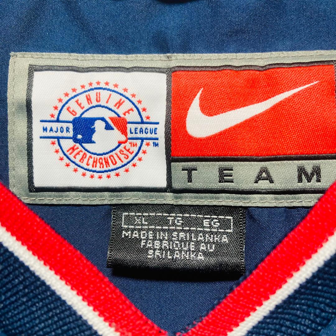 NIKE Red Sox VネックプルオーバーナイロンジャケットセンターロゴXL