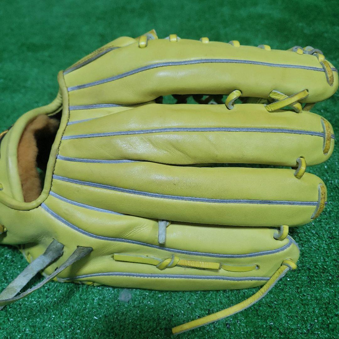 ミズノプロ 硬式外野手 グローブ 外野手用 日本製 イエロー グラブ 左
