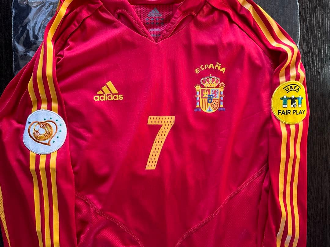 スペイン代表 #7 ラウル ユーロ2004パッチ付 オーセンティック 長袖