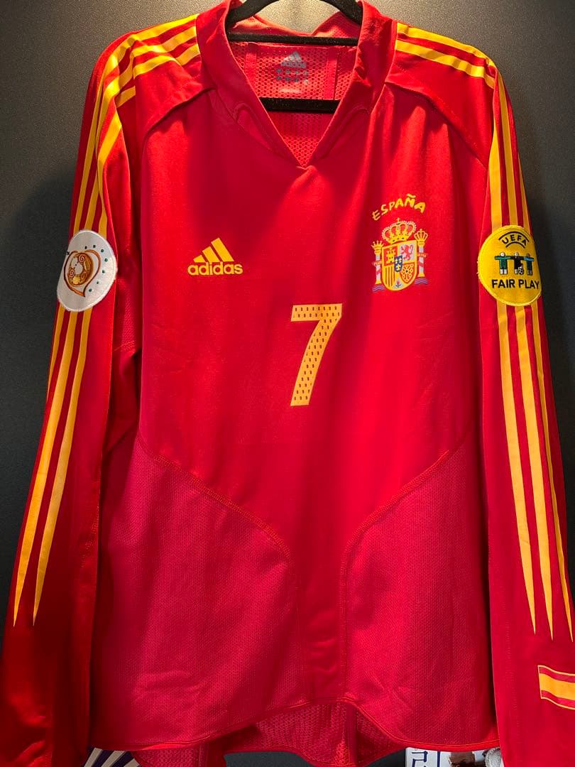 スペイン代表 #7 ラウル ユーロ2004パッチ付 オーセンティック 長袖
