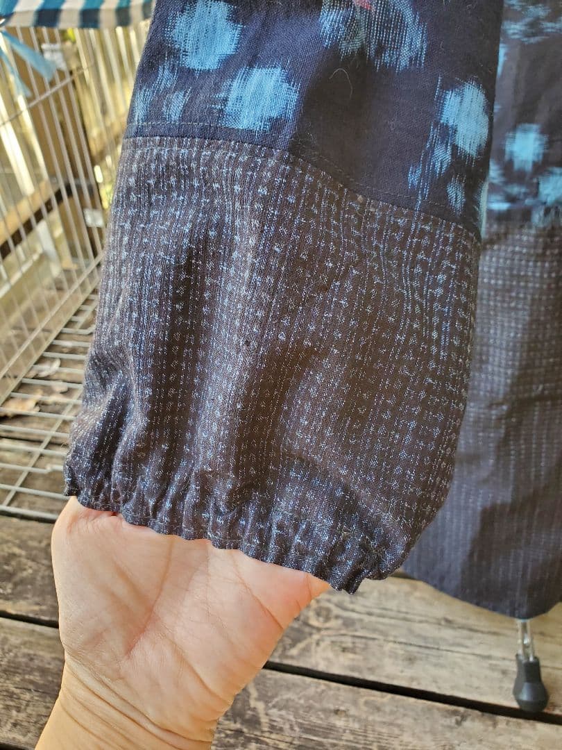 久留米絣の割烹着 エプロン