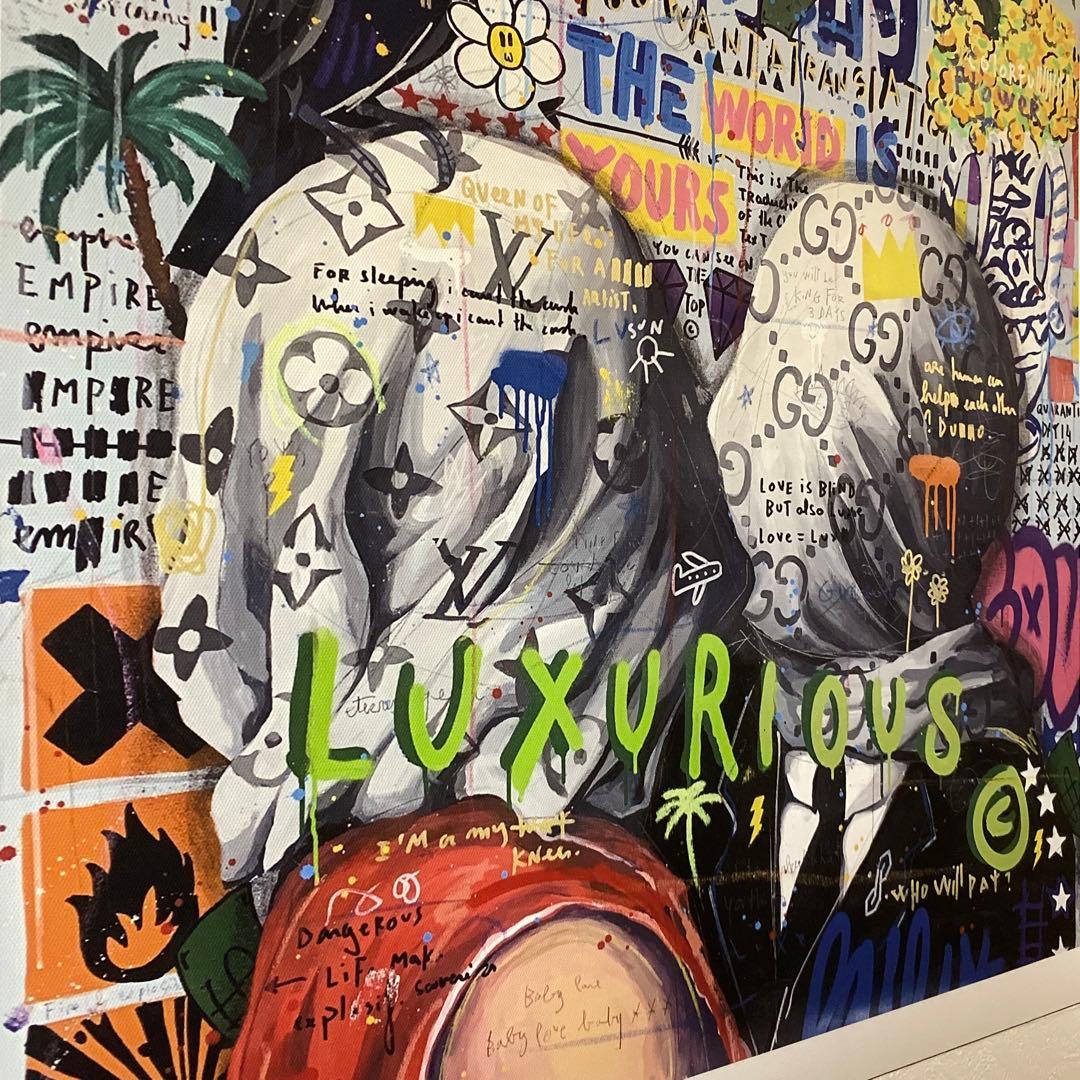 ルネ・マグリット　パロディー　アート　40×40cm インテリア　ブランドロゴ
