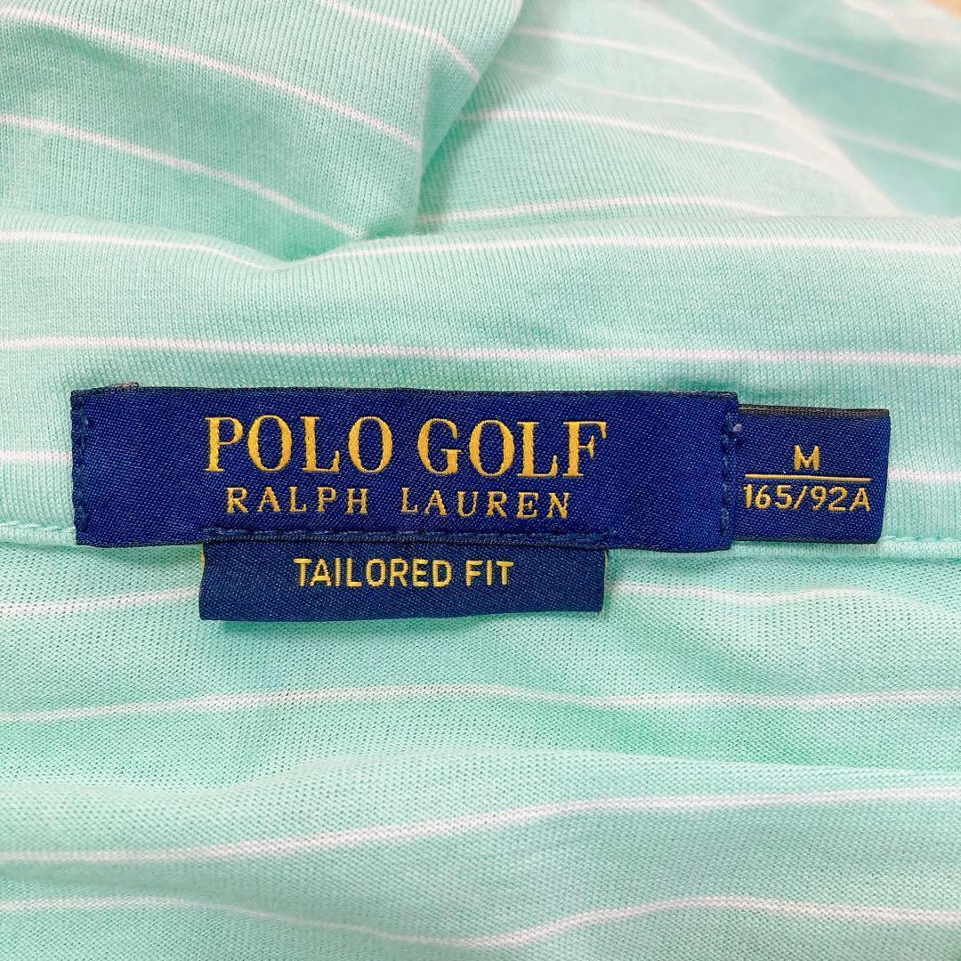 08T844☆ POLO GOLF ストレッチ ボーダー ポロシャツ ゴルフ M