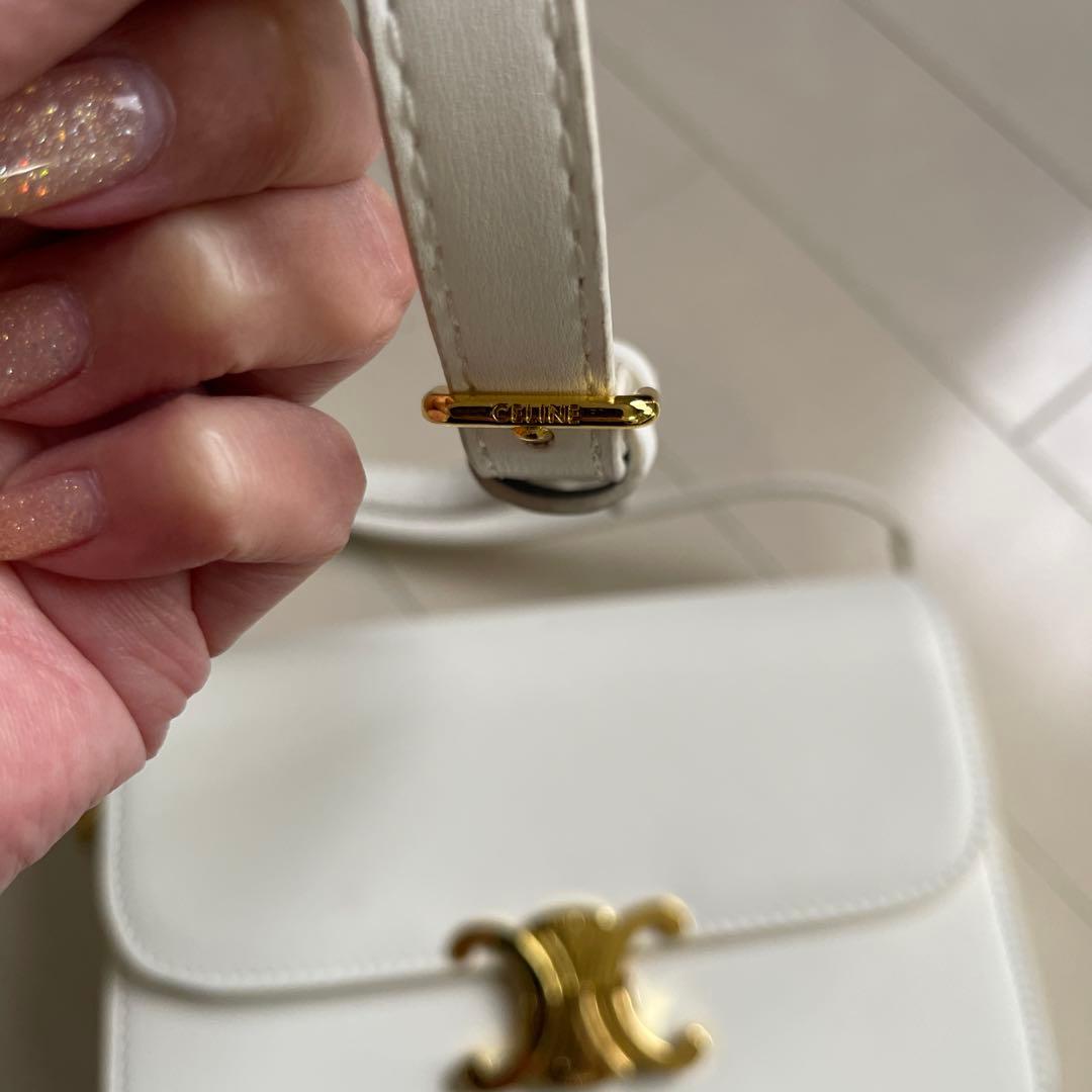 CELINE ホワイト ショルダーバッグ