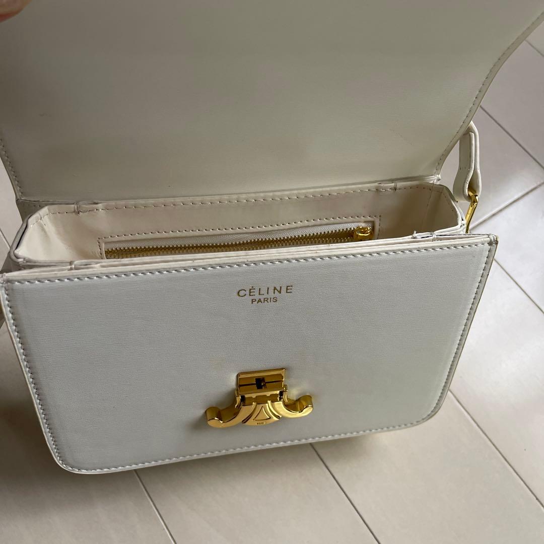 CELINE ホワイト ショルダーバッグ