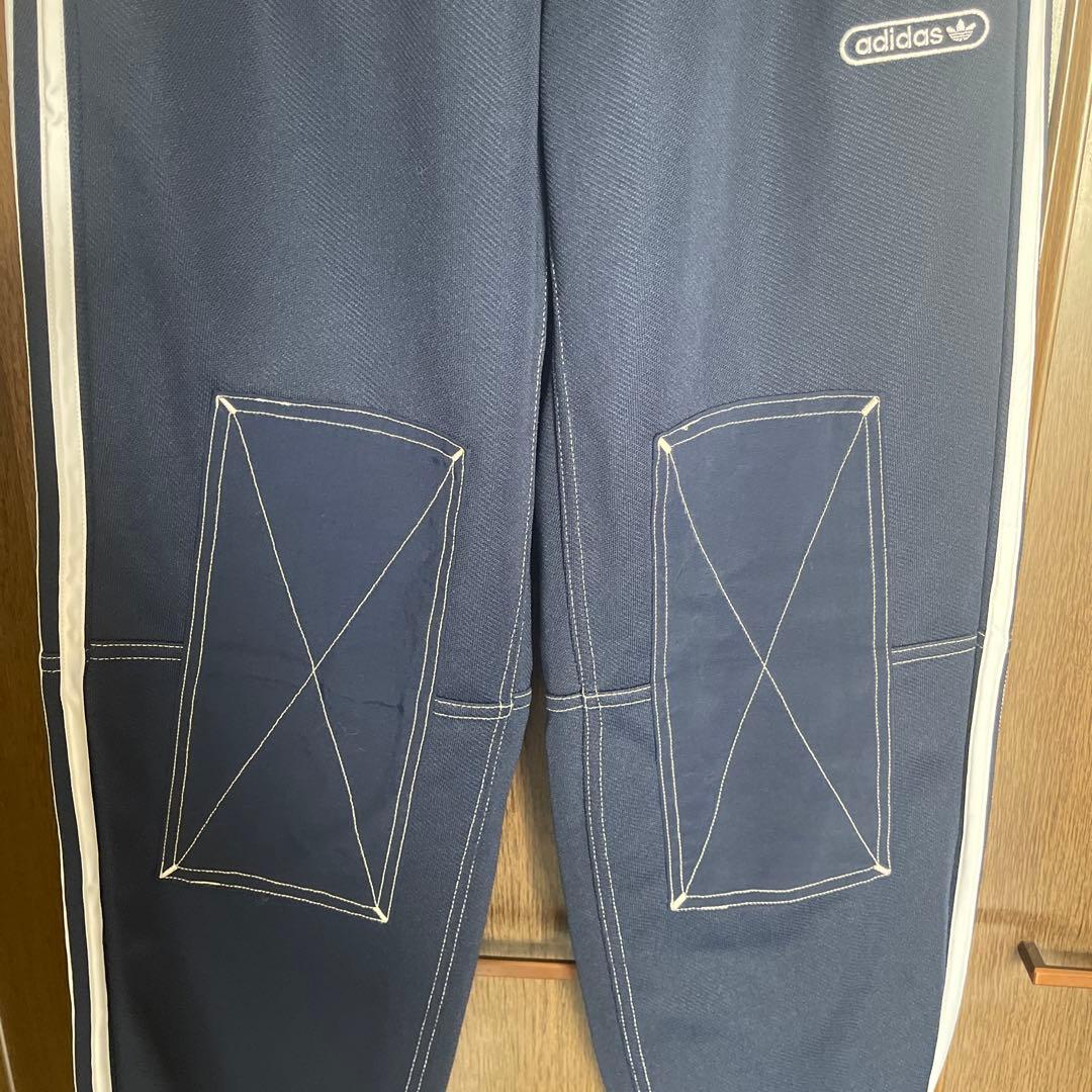 adidas トレフォイルロゴ　ネイビー ジャージパンツ Mサイズ