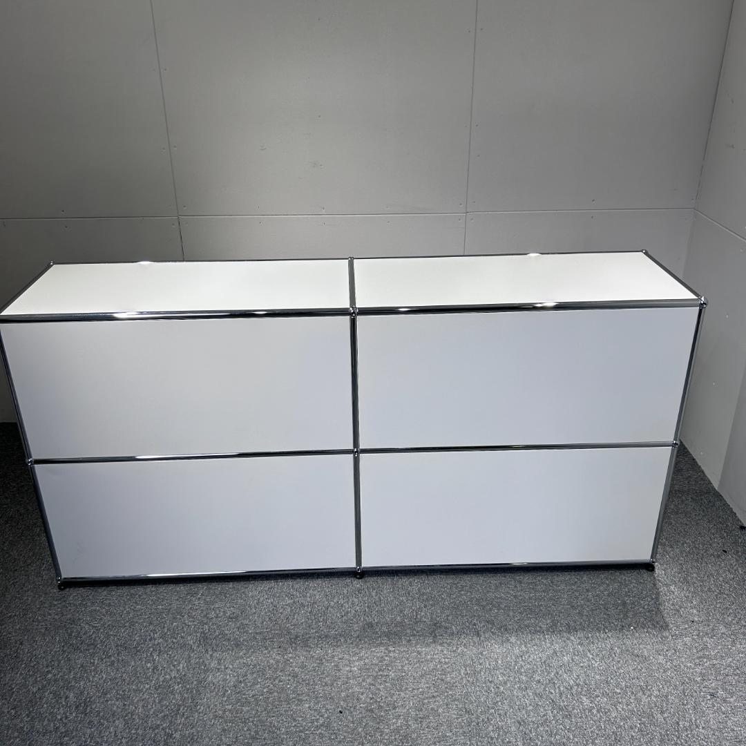 【美品】USM Haller キャビネット2列2段 ピュアホワイト
