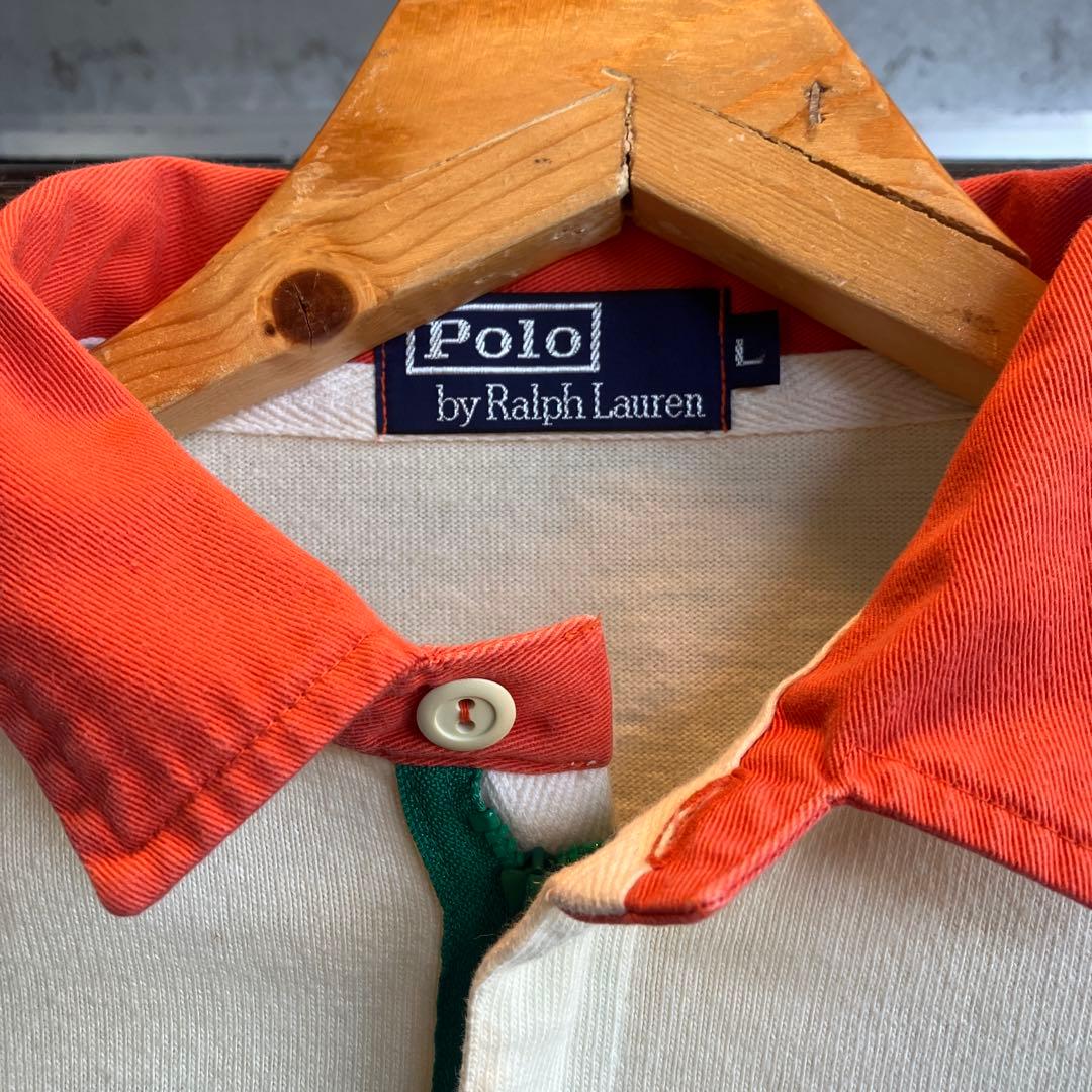 Polo by Ralph Lauren ラルフローレン ラガーシャツ 青白
