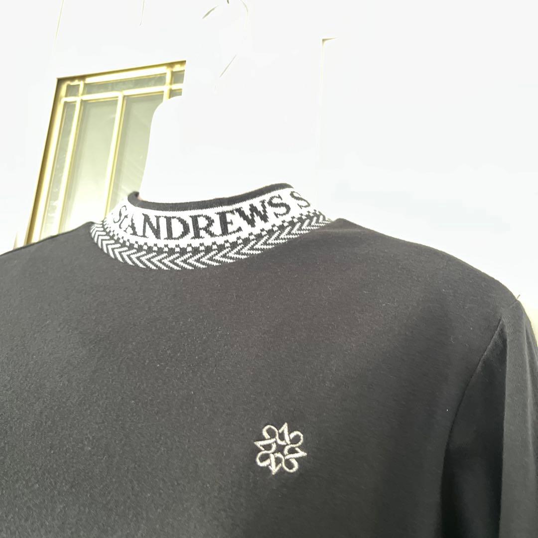 st Andrews セントアンドリュース　モックネック　L 美品　長袖　黒