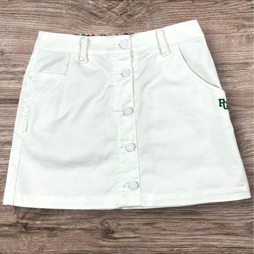 PEARLY GATES（パーリーゲイツ） 89 前ボタン　スカート ホワイトS